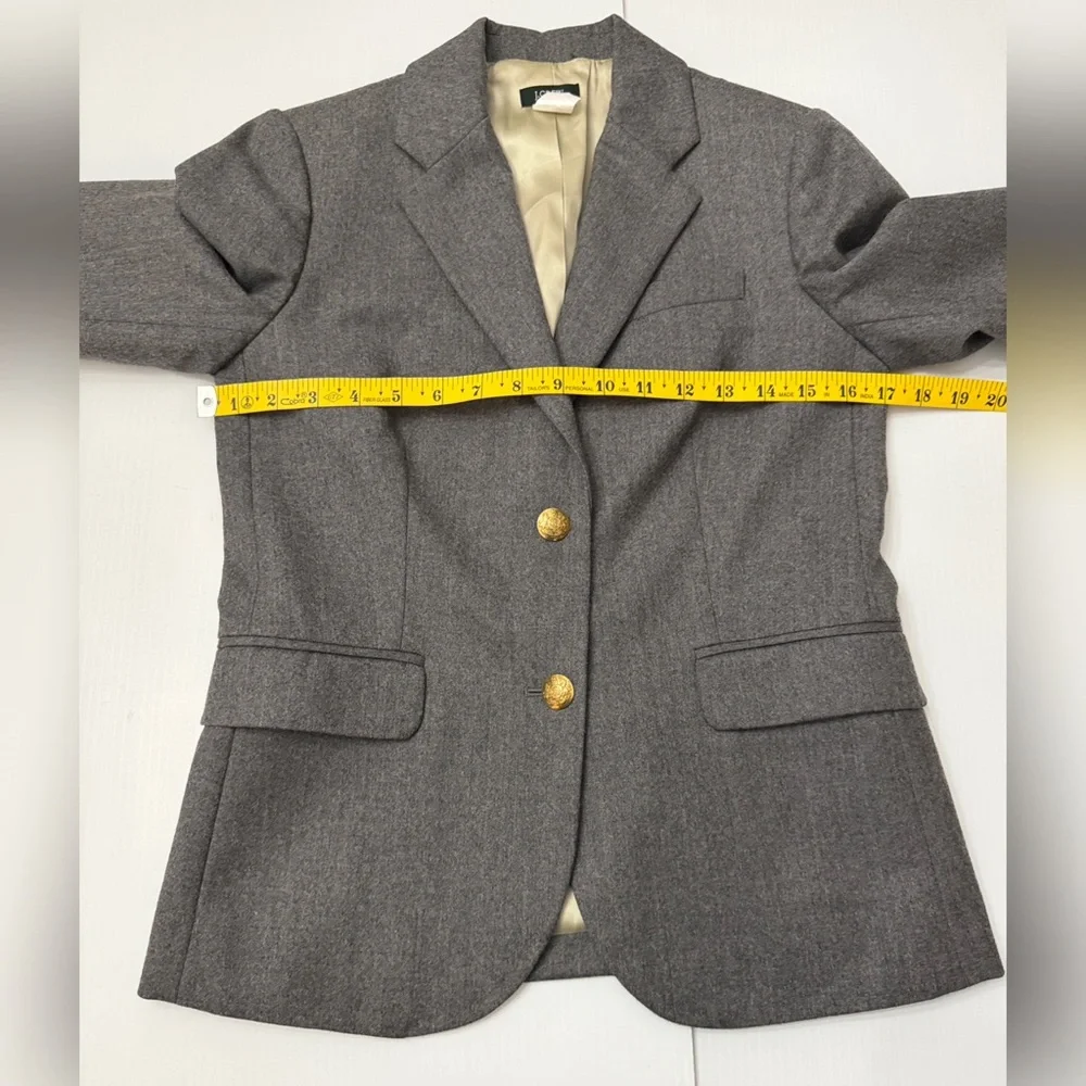 J. Crew Gray Women's Wool Blazer - 2